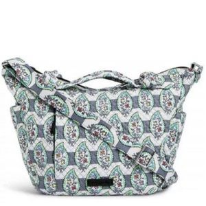 Vera Bradley NWT Hadley On The Go Paisley Stripes Satchel Shoulder Tote Bag